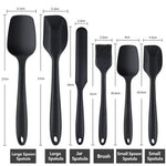 Juego de espátulas de silicona de 6 piezas/juego, espátulas antiadherentes de grado alimenticio resistentes al calor para cocinar, hornear, mezclar, herramientas de repostería