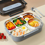 Fiambrera aislada de acero inoxidable 304, para oficinistas, estudiantes, sellada, portátil, tipo bento, recipiente para alimentos, apto para microondas
