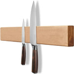 Soporte Magnético para Cuchillos de Pared 16 pulgadas Tira para Cuchillos de Madera de Acacia, Potente Imán Soporte para Cuchillos Barra para Cuchillos de Cocina