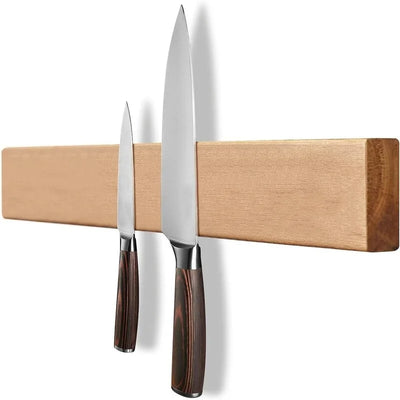 Soporte Magnético para Cuchillos de Pared 16 pulgadas Tira para Cuchillos de Madera de Acacia, Potente Imán Soporte para Cuchillos Barra para Cuchillos de Cocina