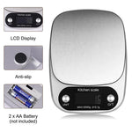 Básculas electrónicas de alta precisión de 5 kg/10 kg para el hogar, básculas digitales de cocina con pantalla LCD, básculas de banco portátiles para cocinar y hornear