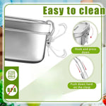 Fiambrera de acero inoxidable para niños y adultos, caja bento portátil a prueba de fugas, recipiente para preparar comidas de viaje apto para lavavajillas
