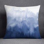 Funda de cojín de 45x45CM, patrón geométrico, poliéster, azul gris, funda de almohada, tapicería, cojín de sofá, almohada decorativa, funda de almohada para decoración del hogar.