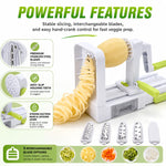 5 in 1 Hand Crank Vegetable Spiralizer Slicer Zucchini Noodle Maker Rotary Carrot Potato Shredder With 5 Blades Kitchen Tools