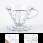 Pour Over Coffee Dripper Set 600ml Glass  Server V02 Funnel Drip Maker Brew Cup Coffee Set with  Filter Paper