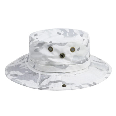 Camouflage Bucket Hat for Men Women, Outdoor Sun Protection Fishing Cap, Breathable Jungle Camo Fisherman Hat for Hiking Camping