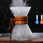 Hand Glass Coffee Kettle with Stainless Steel Filter Drip Brewing Hot Brewer Coffee Pot Dripper Barista Pour Over Coffee Maker