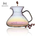 MUVNA 450ml Glass Pour Over Coffee Server,Heat-Resistant Coffee Dripper for Tea Home Espresso Brewing Barista Accessory Tool