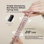 2PCS 100% Pure Mulberry Silk Hair Scrunchies Silk Hair Ties Hairbands Ponytail Holders Solid Color Natural Hair Accessories
