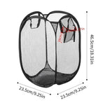 Cesto de Ropa Sucia Plegable de Malla Portátil para Lavandería, Dormitorio, Viajes, Cestas de Lavandería Transpirables, Ahorra Espacio