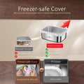 LFGB Certification 316L Stainless Steel Food Preservation Box with Freezer-safe Silicone Cover Vegetable Fresh Keeping Container