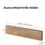 Soporte Magnético para Cuchillos de Pared 16 pulgadas Tira para Cuchillos de Madera de Acacia, Potente Imán Soporte para Cuchillos Barra para Cuchillos de Cocina