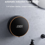 Dispensador de jabón automático sin contacto con sensor, tipo espuma, carga tipo C, lavado de manos inteligente por inducción con pantalla digital de temperatura