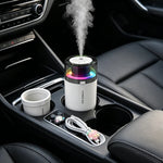 High Mist Output USB Humidifier with Long Battery Life, Quiet Air Purifier & Aroma Diffuser, Desktop Hydrator for Dorm