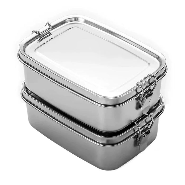Fiambrera de acero inoxidable para niños y adultos, caja bento portátil a prueba de fugas, recipiente para preparar comidas de viaje apto para lavavajillas