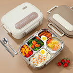 Fiambrera aislada de acero inoxidable 304, para oficinistas, estudiantes, sellada, portátil, tipo bento, recipiente para alimentos, apto para microondas
