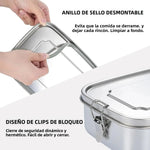 Fiambrera Bento para adultos, fiambrera hermética de acero inoxidable 304, recipientes para preparación de comidas, fiambrera Bento sin BPA