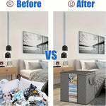 4 bolsas de almacenamiento extra grandes de 100 litros para ropa de cama y almohadas con tejido transpirable plegable y asas reforzadas