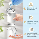 Dispensador automático de jabón líquido/espuma, dispensador eléctrico sin contacto, recargable por USB con sensor de infrarrojos para baño, cocina