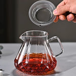 JUSTINLAU Pour Over Coffee Maker Set High Borosilicate Glass Coffee Filter Drip Coffee Maker Set for Home Office Barista Tools
