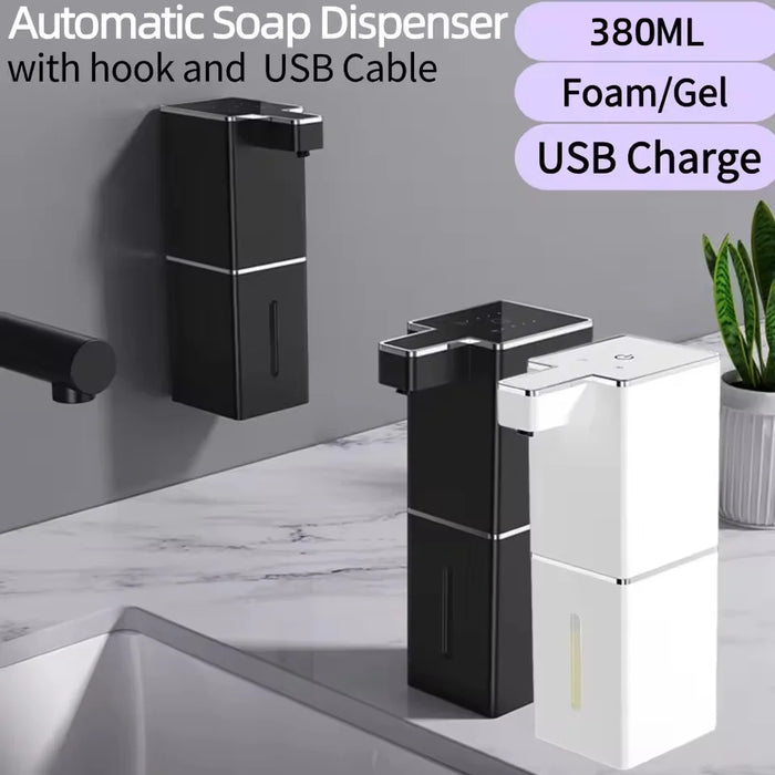 Dispensador de jabón automático sin contacto con sensor de inducción inteligente montado en la pared para cocina y baño