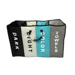 Cesto para ropa sucia de gran capacidad con 4 rejillas, plegable, de tela Oxford con asas, impermeable