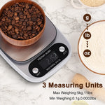Básculas electrónicas de alta precisión de 5 kg/10 kg para el hogar, básculas digitales de cocina con pantalla LCD, básculas de banco portátiles para cocinar y hornear