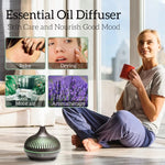 wireless 500ML Aromatherapy Essential Oil Diffuser woodstove Ultrasonic Air Humidifier Cool with 7 Color LED Lights
