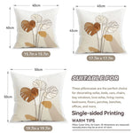 4 fundas de cojín minimalistas con estampado de hojas abstractas, de una sola cara, aptas para decoración de sala de estar, dormitorio, coche