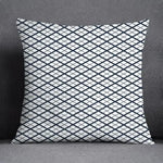 Funda de cojín de 45x45CM, patrón geométrico, poliéster, azul gris, funda de almohada, tapicería, cojín de sofá, almohada decorativa, funda de almohada para decoración del hogar.