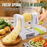 5 in 1 Hand Crank Vegetable Spiralizer Slicer Zucchini Noodle Maker Rotary Carrot Potato Shredder With 5 Blades Kitchen Tools