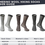 Mens 90% Merino Wool Hiking Cushion Socks Thermal Warm Crew Winter Boot Socks for Skiing Hiking Moisture Wicking