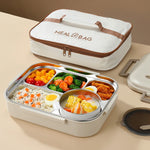 Fiambrera aislada de acero inoxidable 304, para oficinistas, estudiantes, sellada, portátil, tipo bento, recipiente para alimentos, apto para microondas