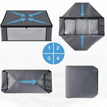 Bolsa organizadora de ropa plegable de PVC de 4 piezas, 35 L, de tela no tejida