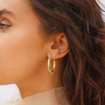 Classic Trendy Twisted Round Hoop Earrings For Women Stainless Steel 3mm Thick Ear Buckle Earrings Vintage Jewelry Accessories