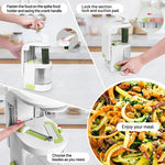 5 Blades Vegetable Spiralizer Zucchini Noodle Maker Best Veggie Spiral Slicer Curly Fry Chopper Cutter Pasta Spaghetti Maker