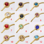 12pcs Stainless Steel Rings Set Gold Silver Color Birthstone Party Jewelry for Women Men Male Female Finger Accessory 2021