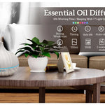 wireless 500ML Aromatherapy Essential Oil Diffuser woodstove Ultrasonic Air Humidifier Cool with 7 Color LED Lights
