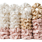 33PCS Hair Scrunchies,Satin Silk Hair Ties Ropes Ponytail Holder For Women Classic Elastic Hair Bands Ropes Girls Hair Accessori