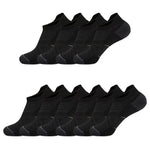 5 Pairs Unisex Merino Wool Ankle Hiking Running Socks Compression Support Thick Cushion No Show Socks Men Women Socks Breathable