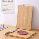 Tabla de cortar de bambú natural de cocina, tabla de cortar rectangular grande, tabla de cortar de madera maciza engrosada, disponible por ambos lados