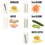 5 in 1 Mandoline Slicer for Kitchen Vegetable Slicer Multi Blade Potato Chip, Veggie Slicer, Vegetable Cutter, Julienne Shredder