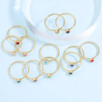 12pcs Stainless Steel Rings Set Gold Silver Color Birthstone Party Jewelry for Women Men Male Female Finger Accessory 2021