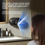 Dispensador de jabón espumoso automático recargable de 400 ml con sensor táctil de montaje en pared, espuma ajustable y pantalla LED para baño y cocina