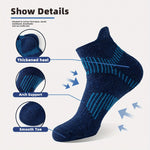 5 Pairs Unisex Merino Wool Ankle Hiking Running Socks Compression Support Thick Cushion No Show Socks Men Women Socks Breathable