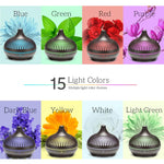 wireless 500ML Aromatherapy Essential Oil Diffuser woodstove Ultrasonic Air Humidifier Cool with 7 Color LED Lights