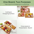 WXCOO 1 3pcs Bamboo Cutting Board Set for Cut Meat Vegetable Fruits Multipurpose Kitchen Chopping Boards Thick Bamboo Boards